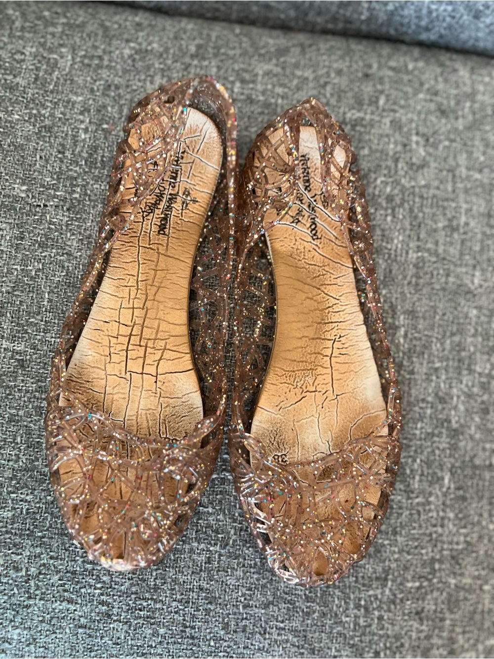 Vivienne Westwood x Melissa Pink Rainbow glitter jelly shoes